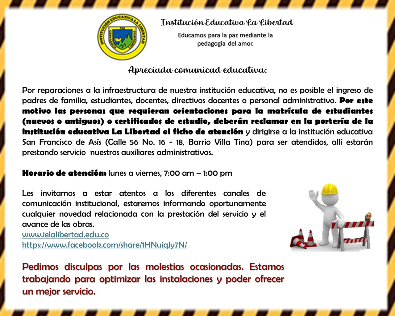 ¡AVISO IMPORTANTE!